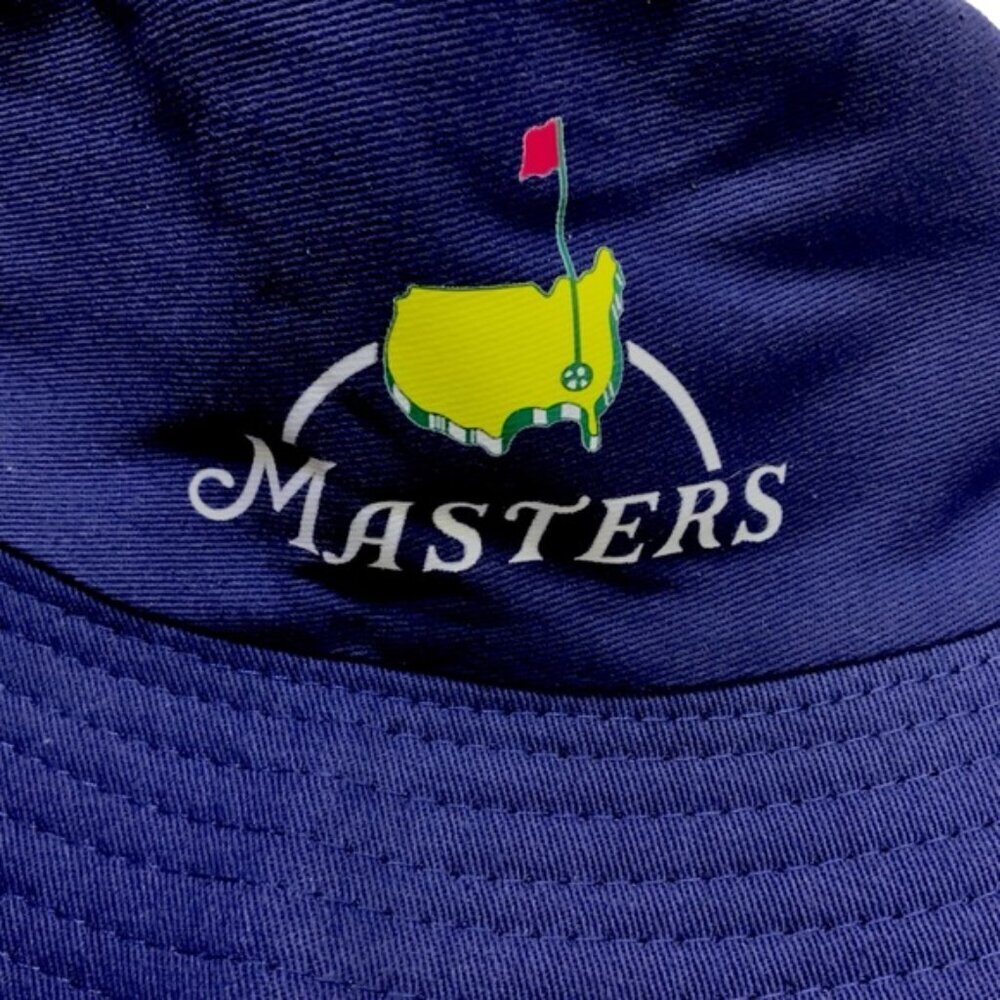 Reversible Masters Print Bucket Hat Sun Protective Cotton BL Fisherman Cap Blue - Picture 4 of 15